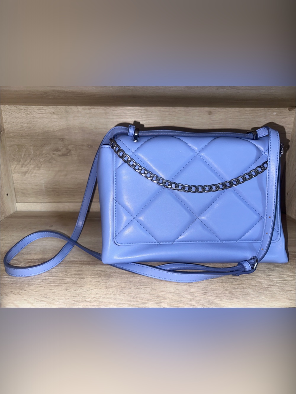 A New Day blue quilted crossbody bag with Chain Strap